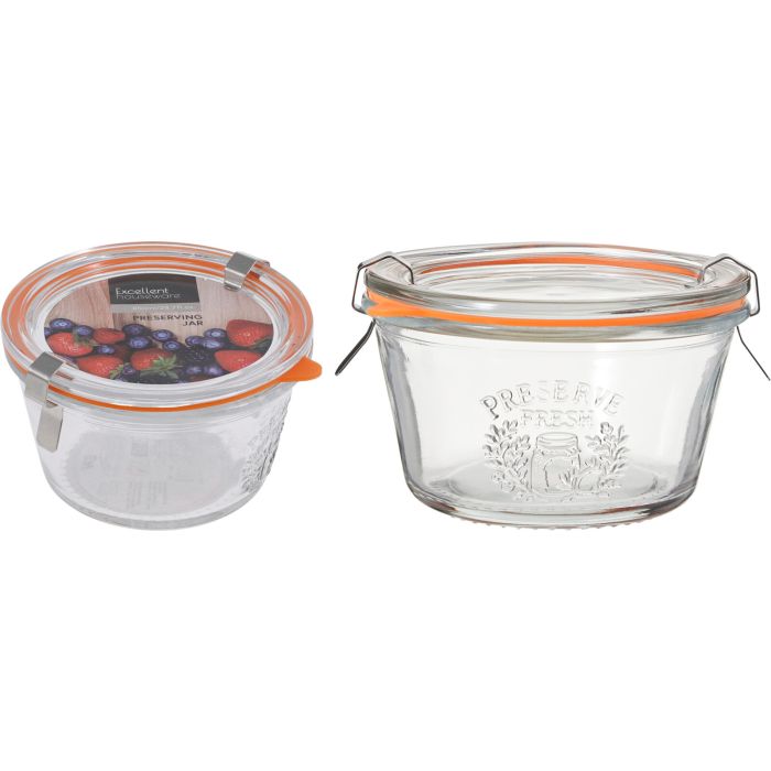 Aufbewahrungsglas mit Glasdeckel und Klammern, 265 ml