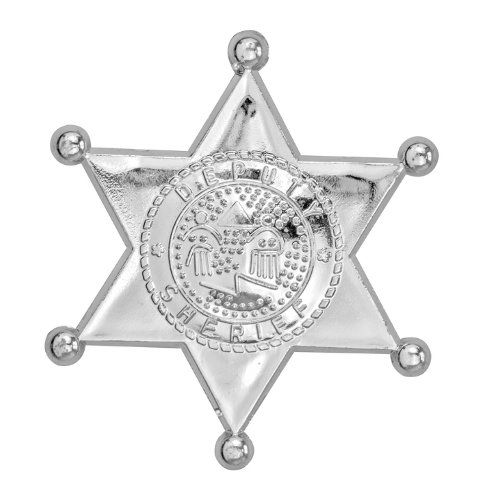 Silberner Cowboy-Sheriffstern