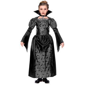 Schwarzes Vampirkostüm für Mädchen