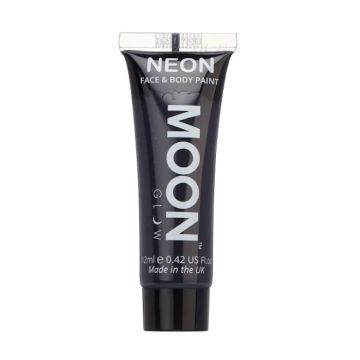 Schwarze Neon UV Gesichts- und Körperfarbe 12 ml Moon Creations