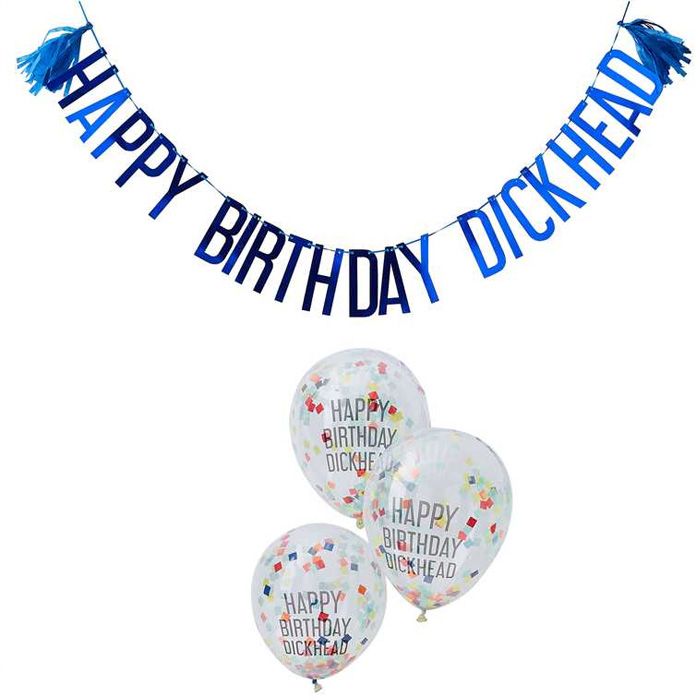 Happy Birthday Dickhead Ballons & Girlanden