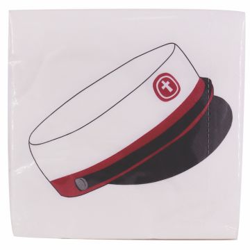 Rote Studentenhüh Servietten 20x - 33 x 33 cm