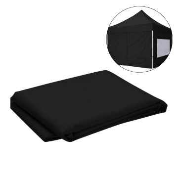 Seitenwand mit Tür für Pavillon 3x2 m schwarz