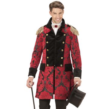 Rote Jacquardjacke für Herren