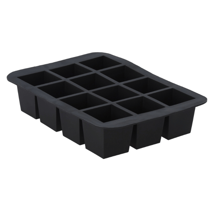 Gummi-Eiswürfelform für 12x 4x4x4 cm Eiswürfel