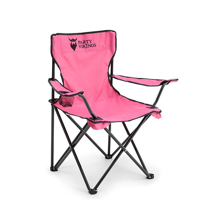 Festivalstuhl pink inkl. Getränkehalter Campingstuhl