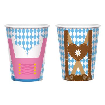 Oktoberfest Becher Mit Motiv 8x - 250 ml