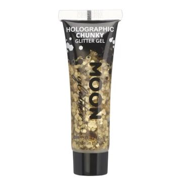 Holografisches Chunky Glitter Gel Gold 12 ml Moon Creations