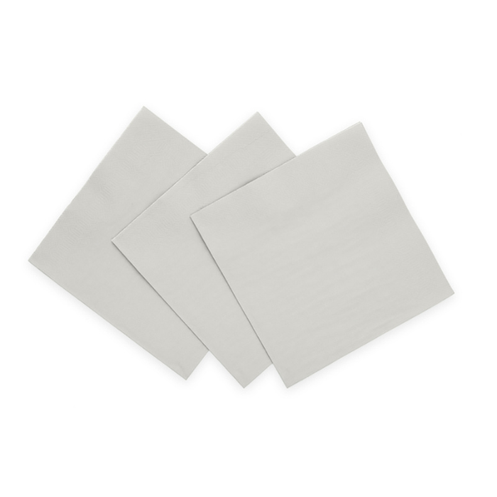 Silbergraue Servietten 20x - 33x33cm
