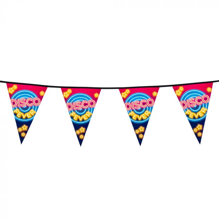 Disco-Fieber-Fahnenkette - 6 Meter