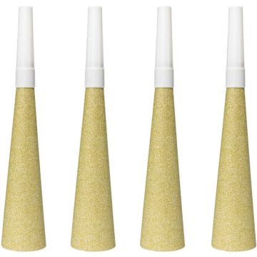 Gold Glitzer Partykracher 4x - 19 cm