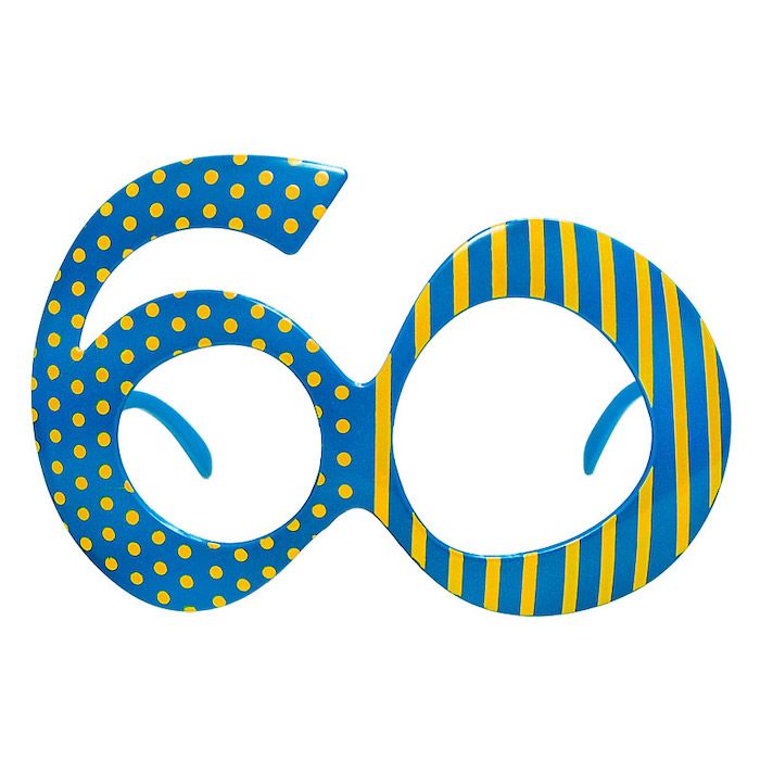60. Geburtstagsbrillen blau