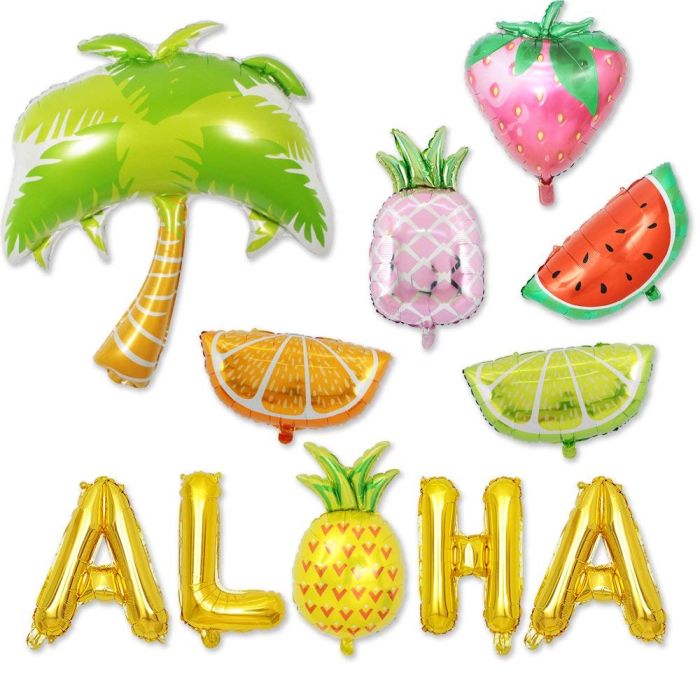 Folienballon Set Hawaii Thema 14 Teile
