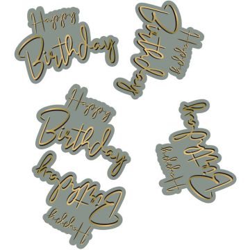 Happy Birthday Tischkonfetti in Golden Dawn 45x - 5 cm