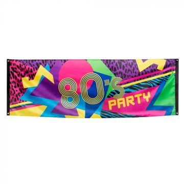 Buntes 80er Banner - 74x220 cm