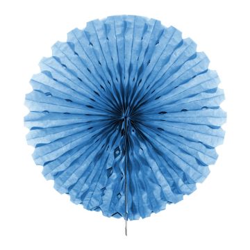Hellblaue Honeycomb-Rosette - 45 cm