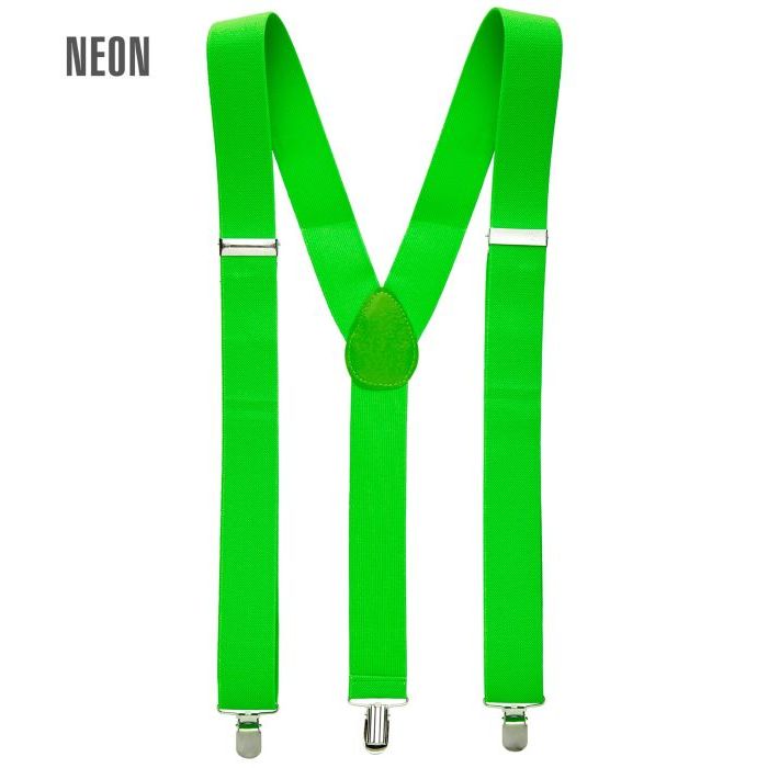 Neon-grüne Hosenträger