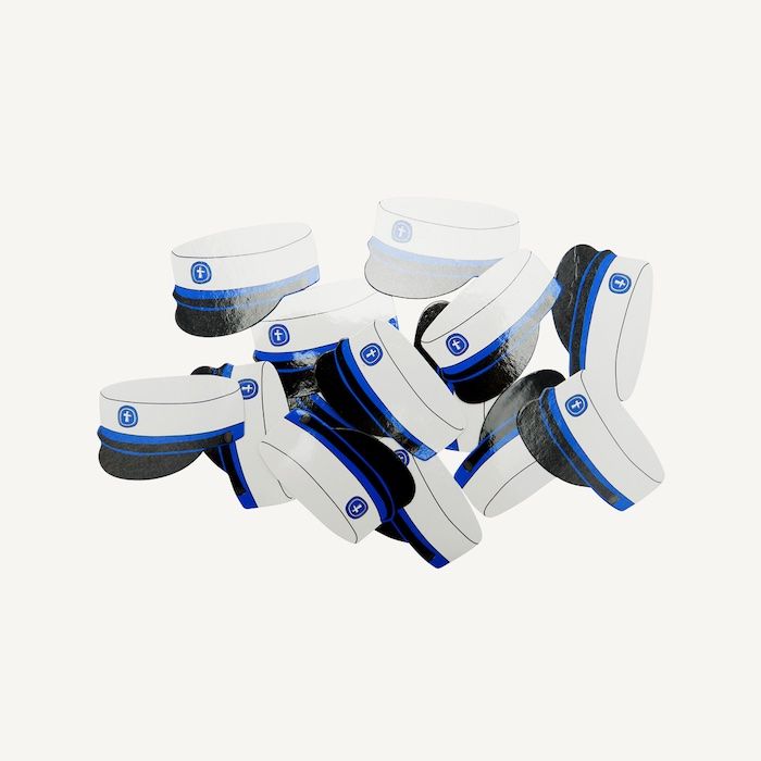 Blaues Studentenhut Streudekor 20x - 5 x 4 cm