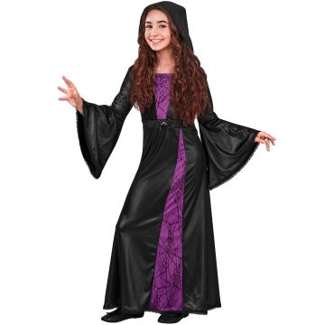 Hexenkleid mit Kapuze für Mädchen