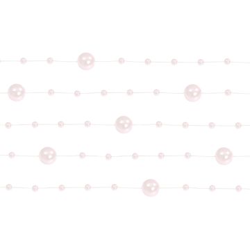 Rosa Perlengirlande 5x - 1,3 Meter