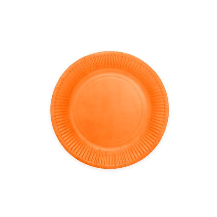 Orange Papiertellern 8x - Ø 18 cm