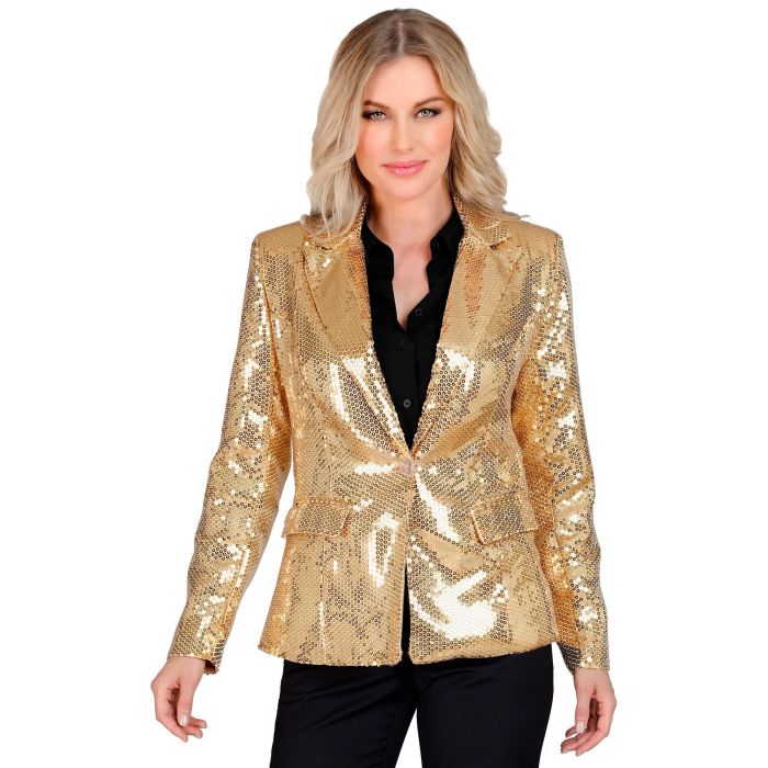 Pailletjacke für Damen in Gold
