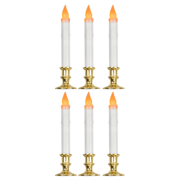LED Stumpenkerzen 6x mit Timer - 23 cm