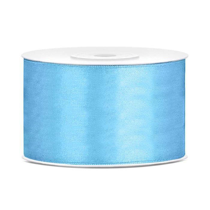 hellblaues Satinband - 38 mm x 25 m