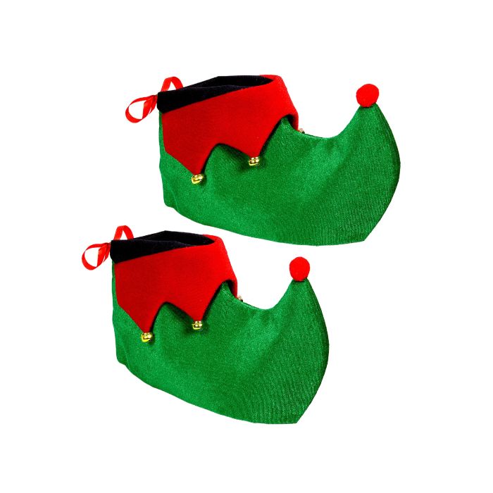 Grüne Elfenschuhe mit Glöckchen