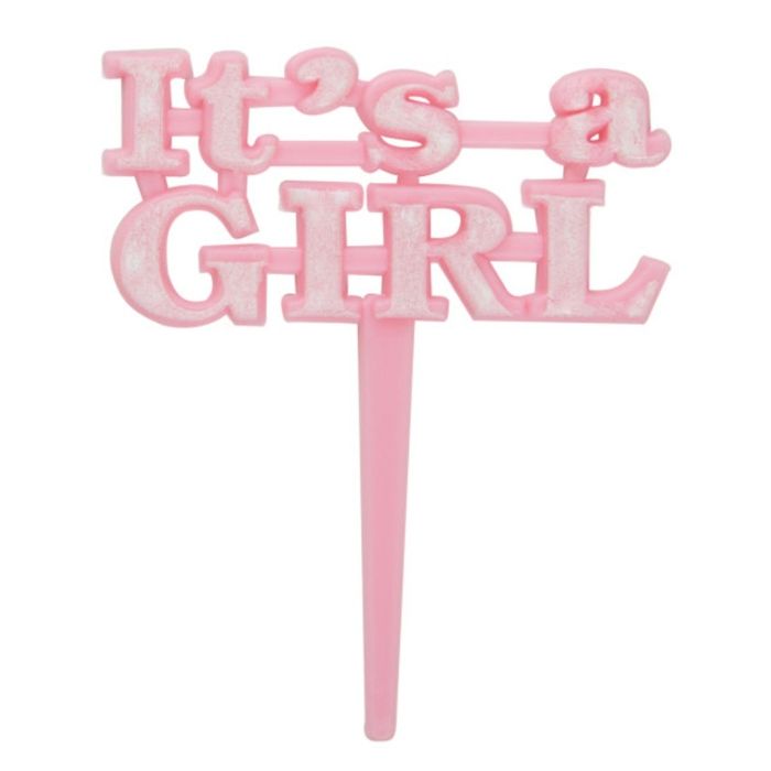 It's a girl Kuchendekoration Pink 8x
