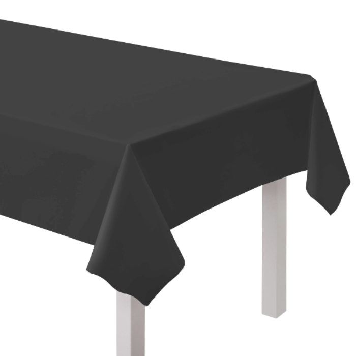Schwarze Papiertischdecke 120x180 cm für Feste & Tischdekoration